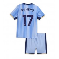 Camiseta Tottenham Hotspur Cristian Romero #17 Segunda Equipación Replica 2024-25 para niños mangas cortas (+ Pantalones cortos)